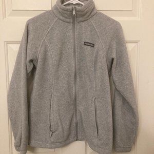 Columbia Gray Fleece Zip Up Sweater